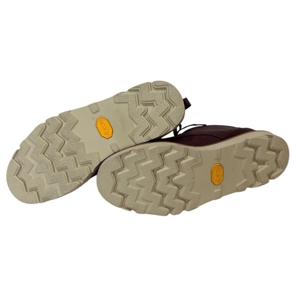 Label Men's Go-To Moc Lace-Up Boot Burgundy/Cloud Cream W/Vibram Size-12 EUC - Picture 7 of 10